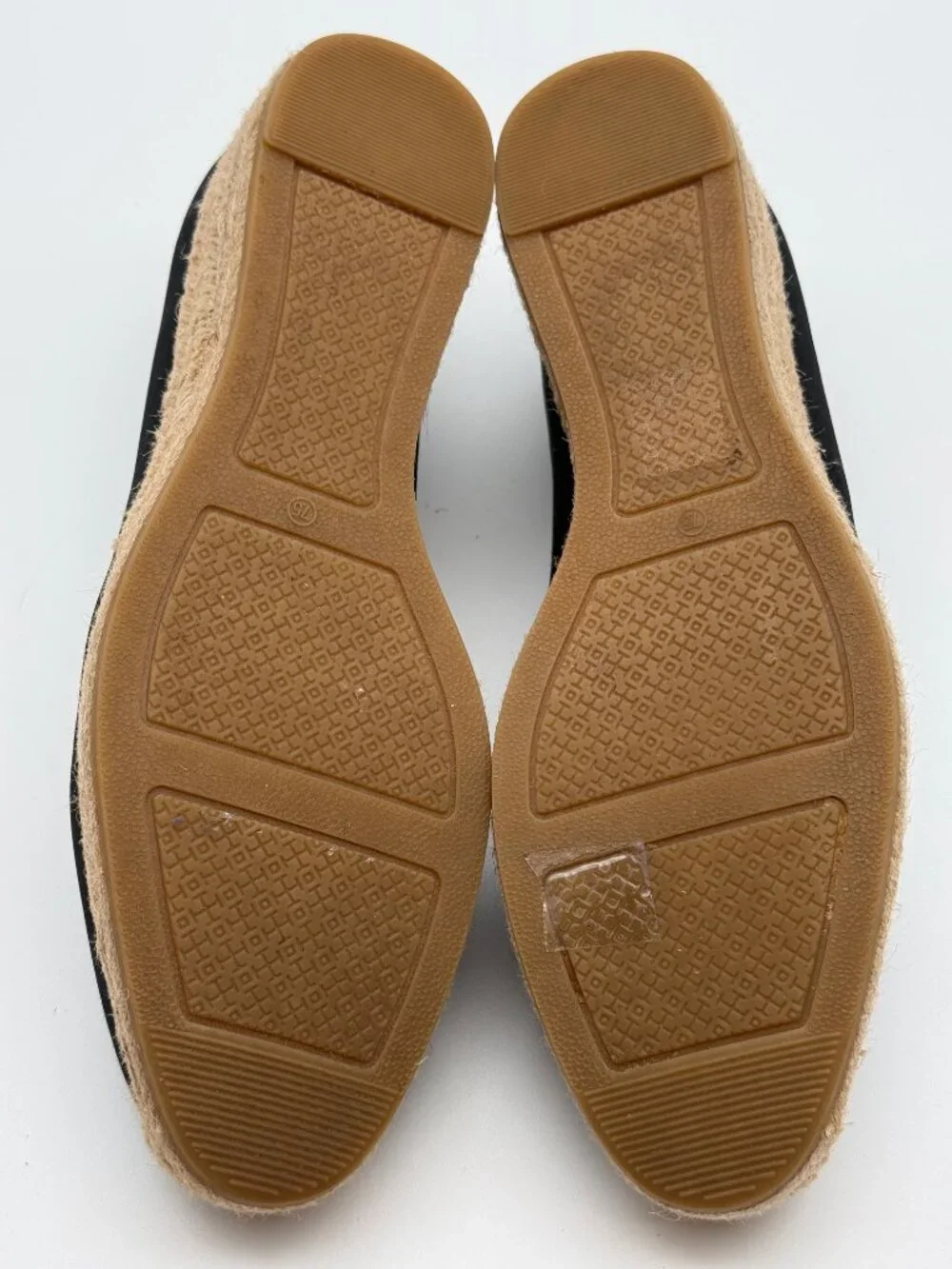 Tory Burch Color-Block Espadrille Wedge Flats Black Size 7.5 NWOB